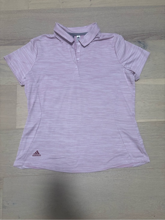 adidas Tops - adidas Light Pink Heathered Short-Sleeve Polo Shirt- NWOT
